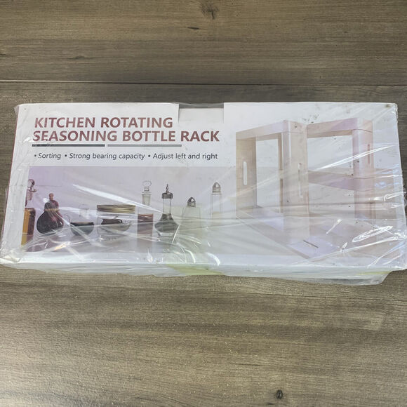 2 Tier Pull Out and Rotate Spice Rack Seasoning Storage Holder Cabinet Shelf - Picture 8 of 12